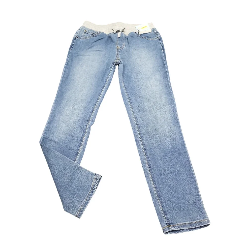 Girls Waist Pull On Skinny Jeans - Cat & Jack Medium Wash Blue Size 14